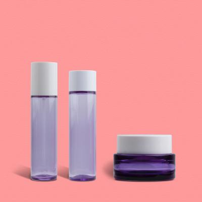 China Skin Care Cosmetic Face Cream Cosmetic Packaging Set 150ml Toner Bottle With Screw Cap for sale