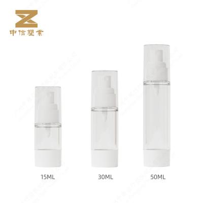 China Cosmetic Transparent Airless Spray Bottle PP AS 15/30/50ml Plastic Bottles With Sprayer For Cosmetic for sale