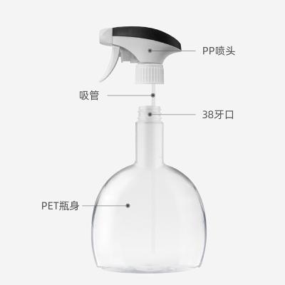 China Custom large size home personal care plastic eco spray bottle PET cosmetic mist spray bottle for room spray for sale