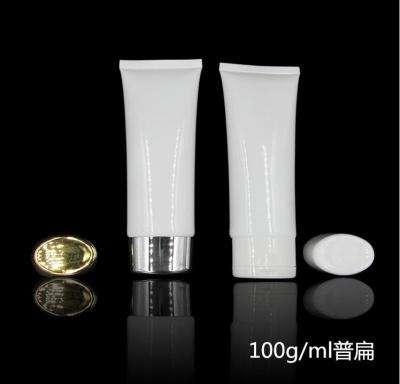 China Cosmetic Skin Care Packaging PE Hand Cream 100g Squeeze Plastic Tubes For Facial Cleanser for sale