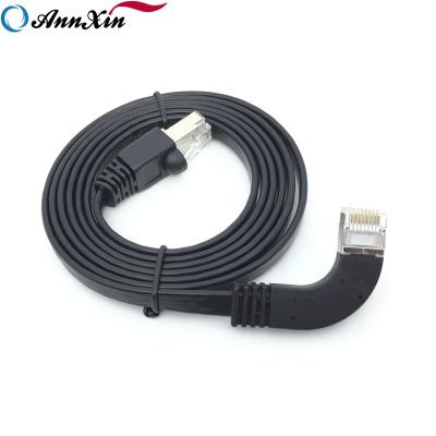 China Have Different Length RJ45 Cable CAT7 UTP Angled L Shape Patch Cord Ethernet Cable Cat7 Lan Cable Elbow for sale