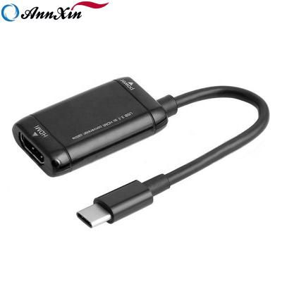 China Plastic Case USB3.1 TYPE-C to HDMI Adapter 1080P Male to Female Converter Conversion Video Cable for Android Phone Tablet for sale