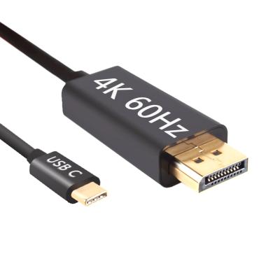 China 1.8 Meter Usb C Male COMPUTER To Show Left Mini Dp Male 4K Hd Adapter Converter Cable, USB-c Type C To DP Cable for sale