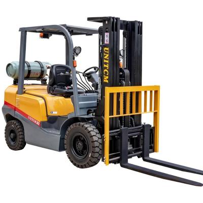 China HIFOUNE 3.5 ton LPG Gas Forklift Truck With Double Fuel Building Material for sale