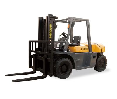 China FD 60 6 ton diesel forklift truck for sale Engineers available to service machinery for sale