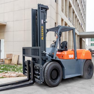 中国 UNITCM Diesel Powered Forklift Brand 10 Ton Diesel Forklift with CE  205mm 販売のため