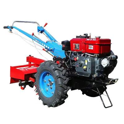 China Multifunctional Farms Walking Tractor High-horsepower Rotary Tiller Small Size Dry Paddy Field for sale