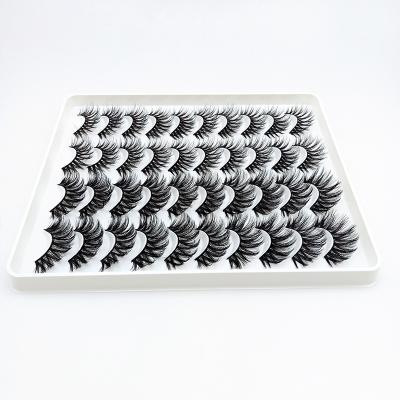 China Glow in the Dark Full Recommend Strip Whips 20 Pairs Thick Multi-Layer Natural Three-Dimensional Mixed False Eyelashes for sale