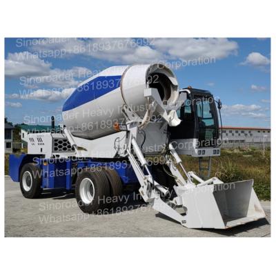 China Mobile construction projects 3cbm self loading concrete pump mixer truck price for sale for sale