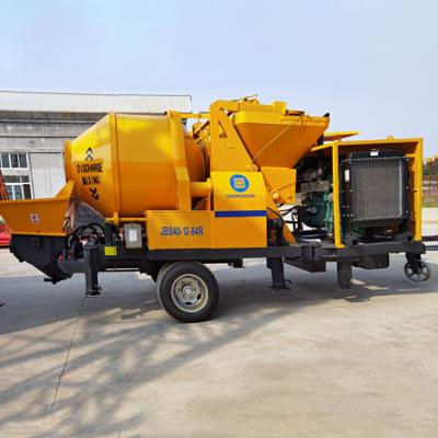 China Building Material Stores Concrete Mixer Mobile Pump Concrete Mixer With Pump for sale