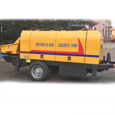 China Mini Trailer Diesel Mobile Concrete Pump Trailer Easy Operation Concrete Pump With Mixer for sale