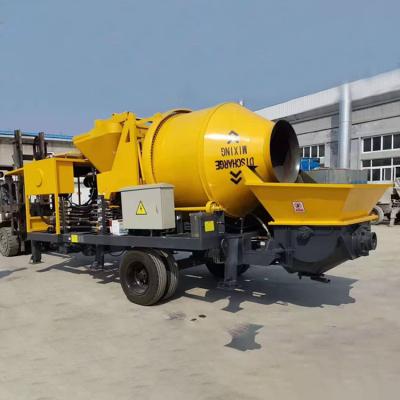 China Construction Engineering Trailer Concrete Pump Product Mixer Hot Selling Concrete Pump With Rubber Hose for sale