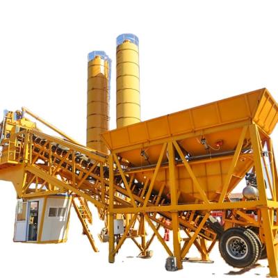 China HZS35 50 Prepared Concrete Construction Projects Machinery 75 Concrete Mixing Plant Mobile For Sale for sale