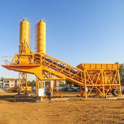 China Construction projects Qingdao good price YHZS50 mini concrete mixing machines batchig concrete plant for sale