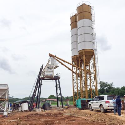 China Construction Projects Prepared Hopper Elevator Concrete Plant Batching Price for sale