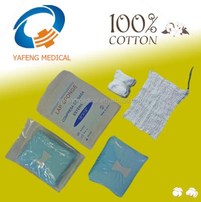 China With or without x-ray detectable thread gauze, pre-washed lap sponges (compresa cosida) for sale