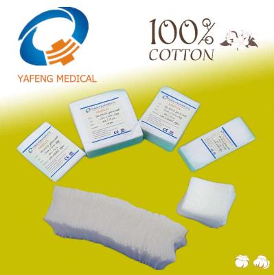 China With or without CE Standard Medical Gauze Supplier Detectable Cotton Factory X-ray Absorbent 100% Sterile/Non-Sterile Swab for sale