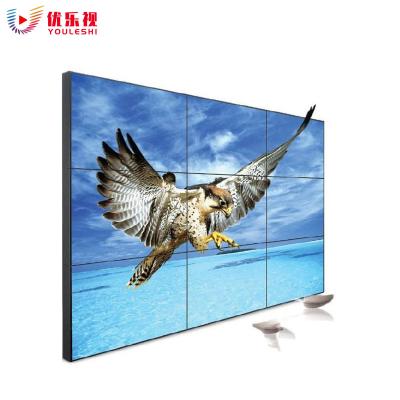 China 700nit Seam Indoor Ultra Narrow Border 46 High Definition Physical Advertising Video Splicing Wall LCD Display Screen 3.5mm for sale