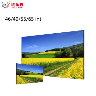 China 55 Inch 1.88mm Indoor Ultra Narrow High Definition Physical Advertising Seam Border 55 Inch 1.88mm Display Screen LCD Video Splicing Wall for sale