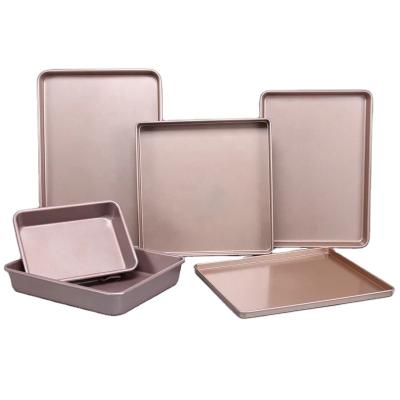 China 2021 Ali Hot Selling Easily Cleaned Stocked Nonstick Foil Baking Tray Bakeware for sale