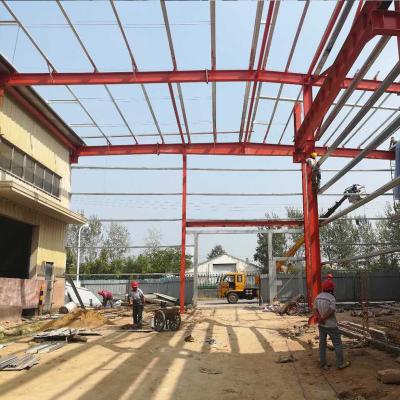 China House Bart steel fabricated workshop adopts portal steel structure design, steel structure frame and color steel plate roof for sale