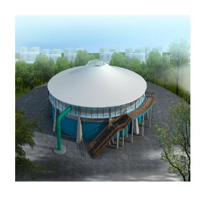 China Environmental Protection Treatment Center Biogas Digester PVDF Membrane Structure Tropical Tensile Roof for sale