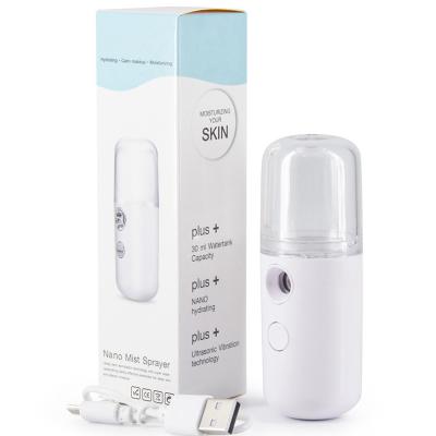 China Distiller Alcohol Electric Fine Mini Nano Face Mist Water Beauty Sprayer DEEP CLEANSING Facial Steamer for sale