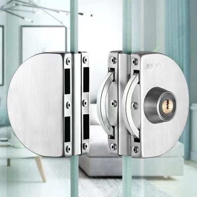 China Modern Factory Commercial Durable Metal Chrome Sliding Gate 10 mm -12 mm Glass Door Anti-Theft Security Lock for sale