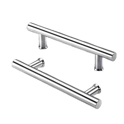 China Smoothly 304 stainless steel brushed nickel sliding shower door single bathroom glass door handle for sale