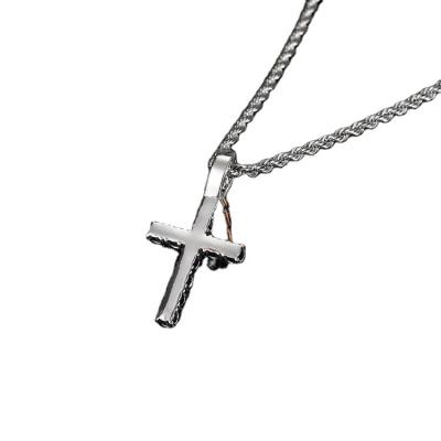 China Hip Hop Jewelry OEM Cross Pendant Necklace Chain Necklace for sale