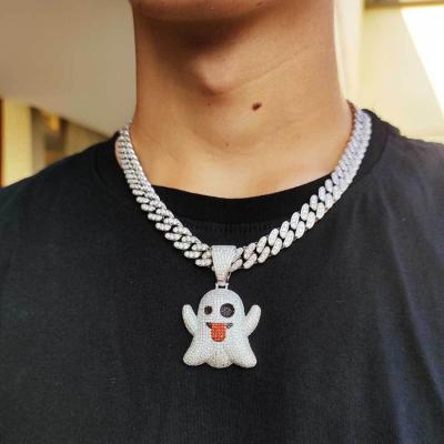 China Fashion Hip Hop Hip Hop Jewelry Dangling Grimace Pendant Necklace for sale