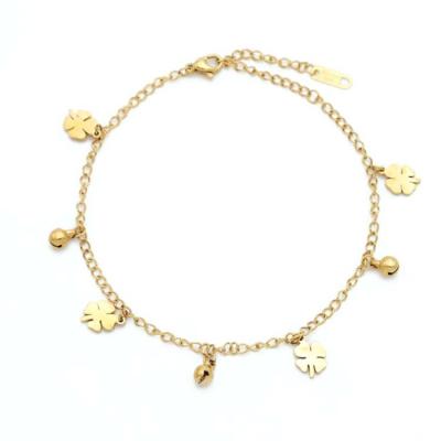 China New Design Vintage Fashion Women's Anklet High Quality Gold Stainless Steel Anklet Chain for sale