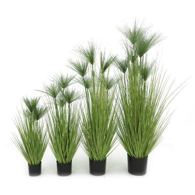 China Garden.hotel. Restaurant House Ect. Custom Made Spring Green Grass Decoration PVC Handmade Onion Green Artificial Grass 110cm 45cm 43cm 60cm for sale