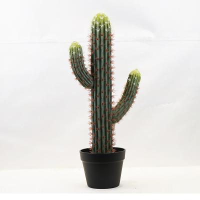 China Decorration Large Artificial Column Cactus Plants Almost Natural Decorative Fake Cactus Bonsai Plants for sale