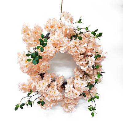 China Romantic Silk Rose Flower Garland Wreath For Party Directly From Factory Realistic Wedding Garden Decoration Flower for sale