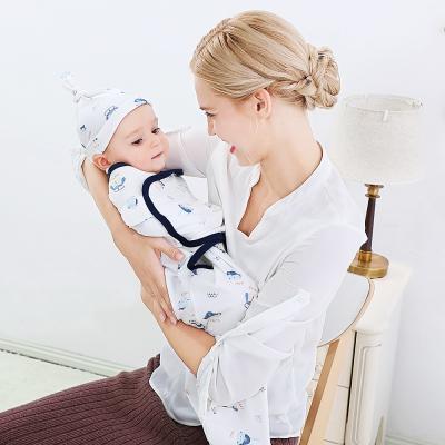 China Folded Cotton Knit Baby Wrap Bag For 0-4 Months for sale