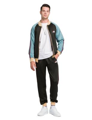 China Plus Size Men's Outdoor Sporting Suits With Zipper Closure Leisure Jacket And Pants for sale