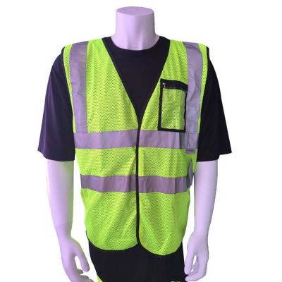 China Reflective Work Safety Vest Safety Anti-Pilling Running Safety Vest for sale