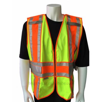 China Anti-Pilling ANSI Class 2 Safety Vest With Heat Tape And 5 Breakaway Points for sale