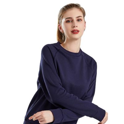 China Anti-pilling Customized Sweatshirt Long Sleeve Women Hoodies Embroidered Hot Sale Sweatshirts O Neck for sale