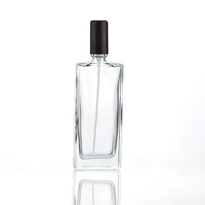 China Personal Care Wholesale Empty Glass Flat Square 50ml Crystal Perfume Bottle for sale