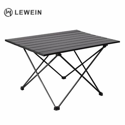 China Long Black White Compact Folding Outdoor Lightweight Camp Camping Portable Picnic Table for sale