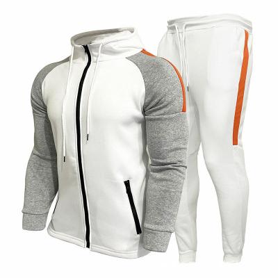 China Breathable Custom Logo Athletic Zip Up Sports Tracksuit Color Block Jogging Tracksuits For Men Mens Polyester Track Jacket for sale