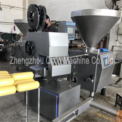 China Sausage Cutter Sausage Cutter Meat Sausage Clipper Cutter Machine Or Bages Japan Servo Motor Dual for sale