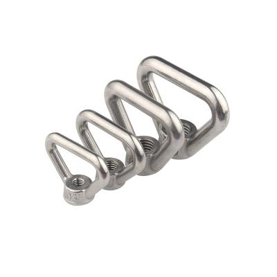 China High Quality Heavy Industry A2 AISI304 Stainless Steel Triangle Ring Shaped Lifting Eye Bolt Nut Arc Nuts for sale