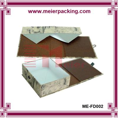 China Fashionable texture paper flat folding Presentation Box with gold flocking logo for shoe for sale