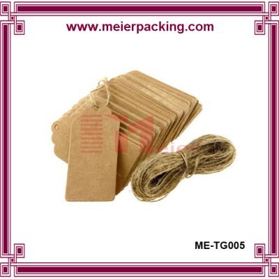 China Wholesale Natural style competitive price kraft brown hangtag printing for garment for sale