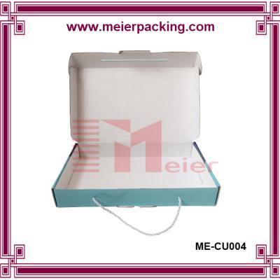 China Paper Gift Corrugated Cardboard Packaging Boxes With Handle for apparel for sale