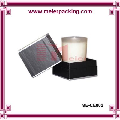 China Fancy 100% Recycled glossy black deluxe paper Shoulder Candle box retail packaging for sale