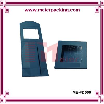 China Custom foldable art paper gift box china wholesale packaging box with clear window for sale